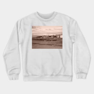 Shoreline with Horses, Millport in Scotland. West coast, off Isle of Cumbrae Crewneck Sweatshirt